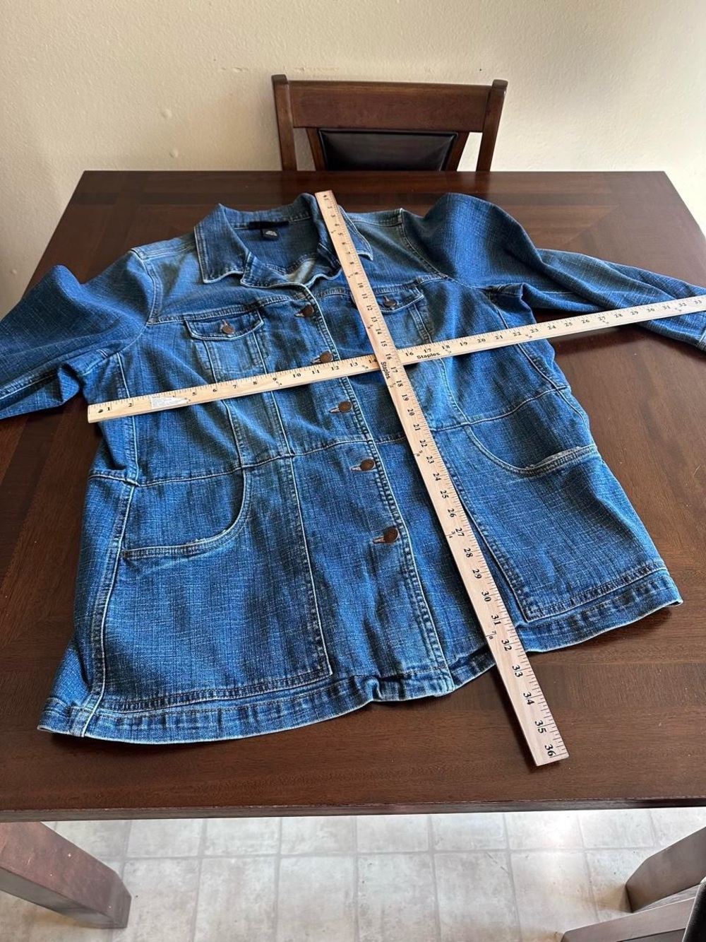 Vintage Venezia Denim Barn Chore Jacket Blue Women’s Size 22/24 2XL - Picture 5 of 6
